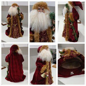 Santa Claus Christmas Figurine Doll 18in. Possible Tree Topper, Good Condition